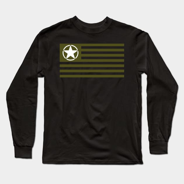 Jeep Star US Tactical Flag Long Sleeve T-Shirt by FurryBallBunny